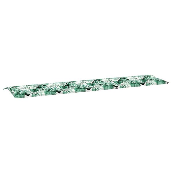 vidaXL Coussin de banc de jardin Vert 200 x 50 x 4 cm Tissu Oxford