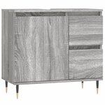 vidaXL Ensemble de meubles de salle de bain 3 Pièces Sonoma gris