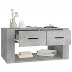vidaXL Table basse Gris béton 80x50x40 cm Bois d'ingénierie