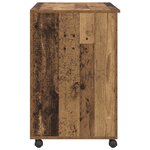 vidaXL Bureau marron Bois ancien Panneau de particules  Métal Standard