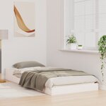 vidaXL Cadre de lit Blanc Bois massif en pin