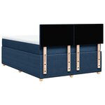 vidaXL Sommier à lattes de lit avec matelas Bleu 160x200 cm Tissu