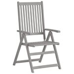 Vidaxl chaises inclinables de jardin 6 pièces avec coussins bois d'acacia