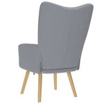 vidaXL Chaise de relaxation Gris clair Tissu