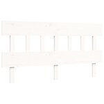 vidaXL Lit pour personne âgée sans matelas blanc 160x200cm bois massif