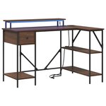 vidaXL Bureau Chêne brun 120 x 79 x 86 5 cm Bois d'ingénierie