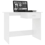 vidaXL Bureau Blanc 100 x 50 x 76 cm Bois d'ingénierie