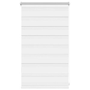 vidaXL Store vénitien zébré 50 9 x 100 cm  largeur du tissu 46 7 cm  blanc