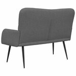 vidaXL Sofa 2 places Gris foncé 115 x 61 x 87 cm Tissu