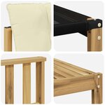 vidaXL Ensemble de canapés d'extérieur 10 pc Blanc et crème