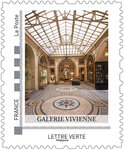 Collector 4 timbres - Passages et Galeries de Paris - Lettre Verte