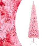 vidaXL Sapin de Noël étroit Rose 150 cm
