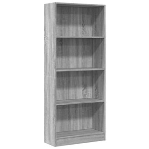 vidaXL Bibliothèque sonoma gris 60x24x143 cm bois d'ingénierie