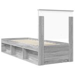 vidaXL Cadre de lit Gris Sonoma 75 x 190 cm Bois de pin massif