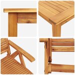 vidaXL Ensemble de salle à manger pour jardin 9 Pièces Marron