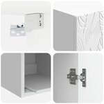 vidaXL Ensemble de Meubles 2 Pièces Blanc brillant Bois d'ingénierie
