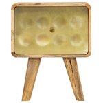 vidaXL Table de chevet Bois de manguier massif 40x30x49 cm