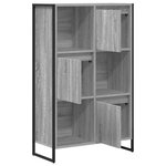 vidaXL Bibliothèque Gris Sonoma 68 x 30 x 108.5 cm Bois d'ingénierie