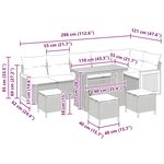 vidaXL Ensemble de canapé de jardin 10 Pièces Beige et gris clair