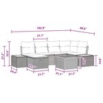 vidaXL Ensemble de canapé de jardin avec coussin 7 Pièces Noir polyrotin