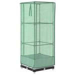 vidaXL Jardinière surélevée avec housse aspect rotin 40x40x123 cm