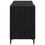 vidaXL Bureau avec porte Chêne noir 140 x 50 x 75 cm Bois d'ingénierie
