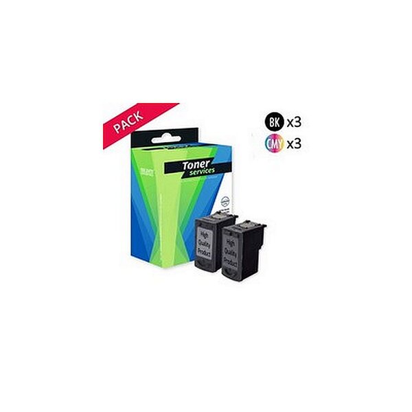 Compatible Canon PG40/CL41 Pack 6 Cartouches Noir/couleurs (0615B043)