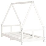 vidaXL Cadre de lit pour enfant blanc 80x160 cm bois de pin massif