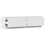 vidaXL Meuble TV mural avec lumières LED blanc 140x31x38 cm
