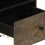 vidaXL Table basse gris clair 80x54x40 cm bois massif de manguier