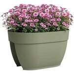 Jardinière balcon CAPRI CAMPANA 40 ma - Vert cendré - 39 x 25 6 x 22 5 cm