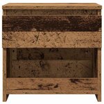 vidaXL Tables de chevet 2 Pièces vieux bois 40x30x39 cm bois ingénierie