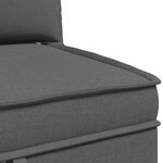 vidaXL Canapé d'angle avec rangement Gris foncé Tissu