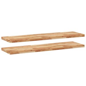 vidaXL Étagères flottantes 2 Pièces 140x40x4 cm acacia massif à l'huile