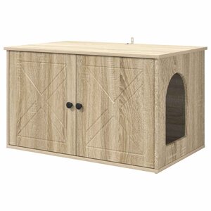 vidaXL Maison pour chat Sonoma 85 x 55 x 50 5 cm Bois d'ingénierie