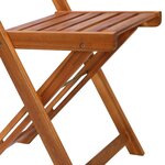 vidaXL Chaises de bistro d'extérieur 2 Pièces Bois d'acacia solide