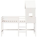 vidaXL Lit superposé avec échelle et toit sans matelas blanc 80x200 cm