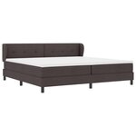 vidaXL Lit boxspring avec matelas Marron foncé 200 x 200 cm tissu