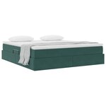 vidaXL Lit avec rangement et matelas Vert foncé 180 x 200 cm Velours