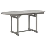 vidaXL Table à dîner de jardin (120-170)x80x75 cm Bois d'acacia massif