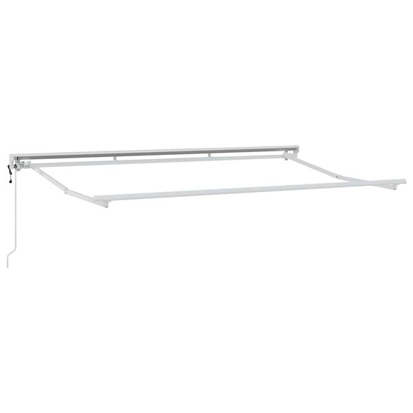 vidaXL Cadre d'auvent Réglable Blanc 3 5 x 2 m Acier