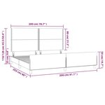 vidaXL Cadre de lit avec tête de lit Marron foncé 200x200 cm Tissu