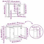 vidaXL Ensemble de mobilier de salle de bain 3 Pièces Bois Ancien