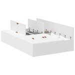 vidaXL Cadre de lit avec rangement avec stockage Blanc 120 x 200 cm