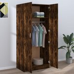 vidaXL Garde-robe Chêne fumé 80x52x180 cm Bois d'ingénierie