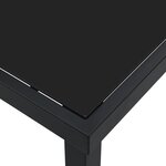 vidaXL Table de Jardin Noire 160x80x73 cm Verre Trempé