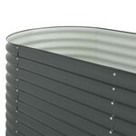 vidaXL Lit surélevé de jardin 240x80x81 cm Acier galvanisé Gris