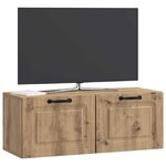 vidaXL Meuble TV mural 78 5 x 31 x 30 cm Chêne artisanal