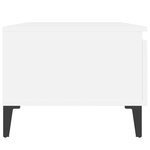 vidaXL Table d'appoint Blanc 50x46x35 cm Bois d'ingénierie