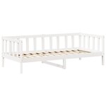 vidaXL Lit de jour avec toit sans matelas blanc 80x200 cm bois massif